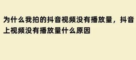 抖音視頻沒有播放量怎么回事？
